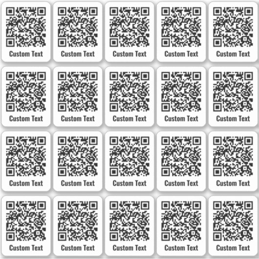 Aangepaste QR-code 20 Sticker instellen (Voorkant)