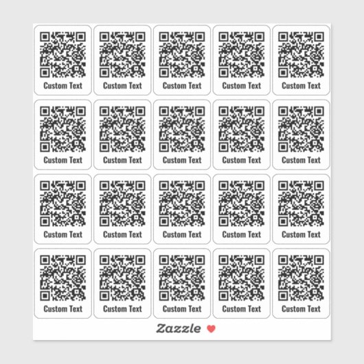 Aangepaste QR-code 20 Sticker instellen (Vel)