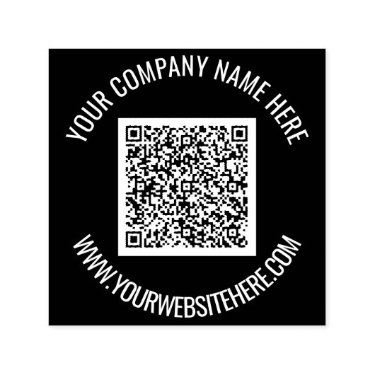 Aangepaste QR-code Aangepaste tekst en kleurenstem Zelfinktende Stempel (Design)