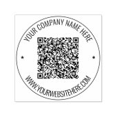 Aangepaste QR-code Aangepaste tekst Ronde zelfinkk Zelfinktende Stempel (Design)