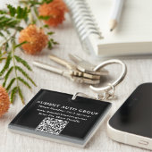 Aangepaste QR-code auto- of autodealer promotionee Sleutelhanger (Voorkant Rechts)