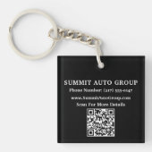 Aangepaste QR-code auto- of autodealer promotionee Sleutelhanger (Voorkant)