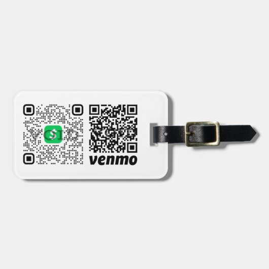 Aangepaste QR-code bagagelabel (Voorkant horizontaal)
