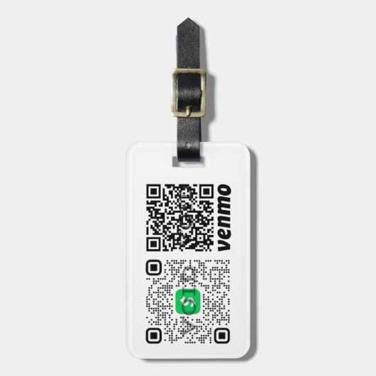 Aangepaste QR-code bagagelabel (Voorkant verticaal)