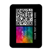 Aangepaste QR-code Barcode Business Logo Tekstnaam Magneet (Verticaal)