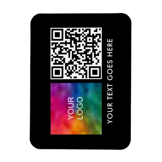 Aangepaste QR-code Barcode Business Logo Tekstnaam Magneet (Verticaal)