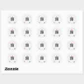 Aangepaste QR-code bedankstickers | Instagram Ronde Sticker (Vel)