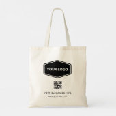 Aangepaste QR-code Bedrijf Logo Branded Promotiona Tote Bag (Achterkant)