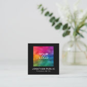 Aangepaste QR-code Bedrijf Logo Employee Square Contactkaartje (Staand voorkant)