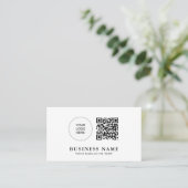 Aangepaste QR Code Bedrijf Logo Hier Visitekaartje (Staand voorkant)