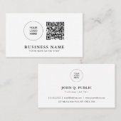 Aangepaste QR Code Bedrijf Logo Hier Visitekaartje (Voorkant / Achterkant)