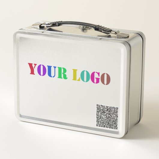 Aangepaste QR Code Bedrijf Logo Metal Lunch Box (Achterkant)
