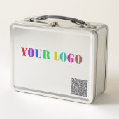 Aangepaste QR Code Bedrijf Logo Metal Lunch Box (Voorkant)