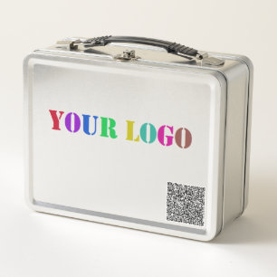 Aangepaste QR Code Bedrijf Logo Metal Lunch Box