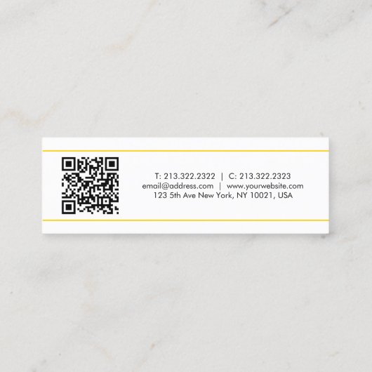 Aangepaste QR-code Bedrijf Logo Werknemersnaam Min Contactkaartje (Achterkant)