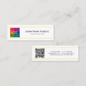 Aangepaste QR-code Bedrijf Logo Werknemersnaam Min Contactkaartje (Voorkant / Achterkant)