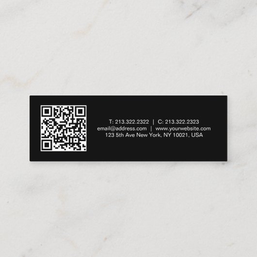 Aangepaste QR-code Bedrijf Logo Werknemersnaam Min Contactkaartje (Achterkant)