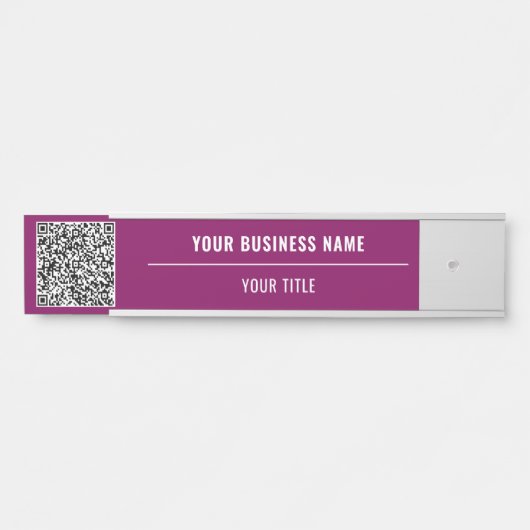 Aangepaste QR-code Bedrijfsnaam Door Onderteken Uw Deurbordje (Voorkant)