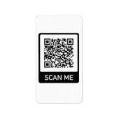 Aangepaste QR-code bedrijfsretourlabel Etiket (Voorkant)