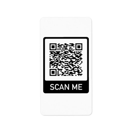 Aangepaste QR-code bedrijfsretourlabel Etiket (Voorkant)
