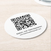Aangepaste QR-code Bedrijven Ronde Kartonnen Onderzetter (Gebogen)