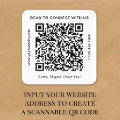 Aangepaste QR-code Bedrijven Vierkante Sticker