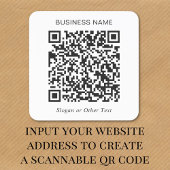 Aangepaste QR-code Bedrijven Vierkante Sticker