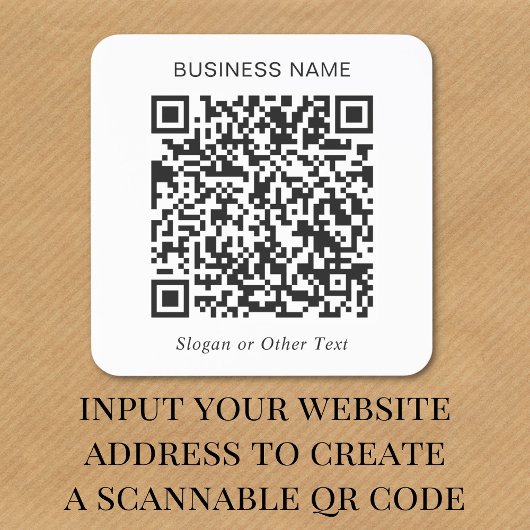 Aangepaste QR-code Bedrijven Vierkante Sticker