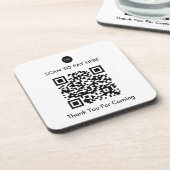 Aangepaste QR-code Betaling Zakelijk Onderzetter (Linkerzijde)