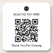 Aangepaste QR-code Betaling Zakelijk Onderzetter (Voorkant)