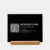 Aangepaste QR-code & Bewerkbare Retro-Moderne Teks Acryl Bord (Voorkant)