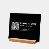 Aangepaste QR-code & Bewerkbare Retro-Moderne Teks Acryl Bord (Hoek)