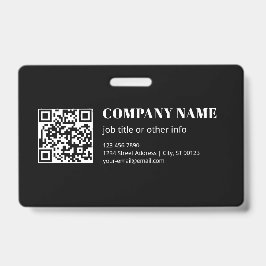 Aangepaste QR-code & Bewerkbare Retro-Moderne Teks Badge