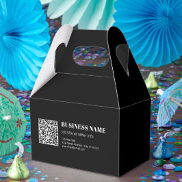 Aangepaste QR-code & Bewerkbare Retro-Moderne Teks Bedankdoosjes