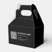 Aangepaste QR-code & Bewerkbare Retro-Moderne Teks Bedankdoosjes (Achterkant)