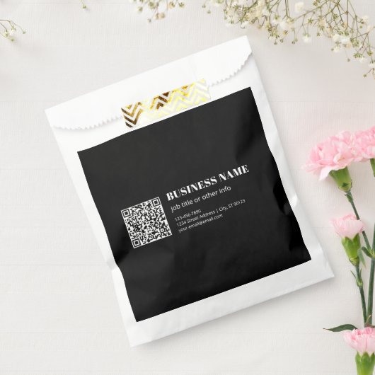 Aangepaste QR-code & Bewerkbare Retro-Moderne Teks Bedankzakje (Gezegeld)