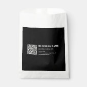 Aangepaste QR-code & Bewerkbare Retro-Moderne Teks Bedankzakje (Voorkant)