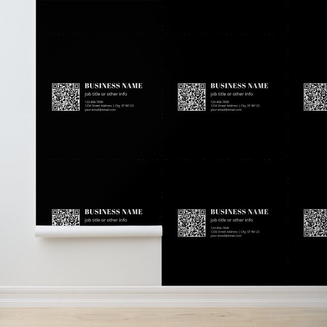 Aangepaste QR-code & Bewerkbare Retro-Moderne Teks Behang (Applicatie)