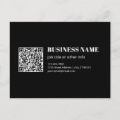 Aangepaste QR-code & Bewerkbare Retro-Moderne Teks Briefkaart (Voorkant)