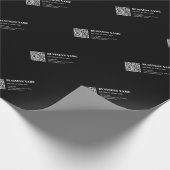 Aangepaste QR-code & Bewerkbare Retro-Moderne Teks Cadeaupapier (Hoek)