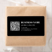 Aangepaste QR-code & Bewerkbare Retro-Moderne Teks Etiket (Insitu)