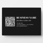 Aangepaste QR-code & Bewerkbare Retro-Moderne Teks Fotoplaat (voorkant)