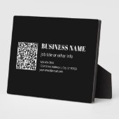Aangepaste QR-code & Bewerkbare Retro-Moderne Teks Fotoplaat (Zijkant)
