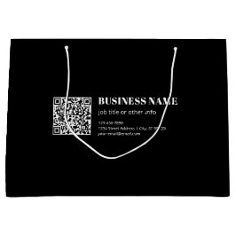 Aangepaste QR-code & Bewerkbare Retro-Moderne Teks Groot Cadeauzakje