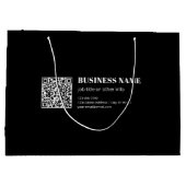 Aangepaste QR-code & Bewerkbare Retro-Moderne Teks Groot Cadeauzakje (Achterkant)