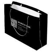 Aangepaste QR-code & Bewerkbare Retro-Moderne Teks Groot Cadeauzakje (Achterkant Gekanteld)