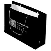 Aangepaste QR-code & Bewerkbare Retro-Moderne Teks Groot Cadeauzakje (Voorkant Gekanteld)
