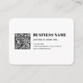 Aangepaste QR-code & Bewerkbare Retro-Moderne Teks Informatiekaartje (Voorkant)