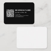 Aangepaste QR-code & Bewerkbare Retro-Moderne Teks Informatiekaartje (Voorkant / Achterkant)