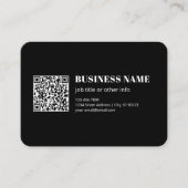 Aangepaste QR-code & Bewerkbare Retro-Moderne Teks Informatiekaartje (Voorkant)